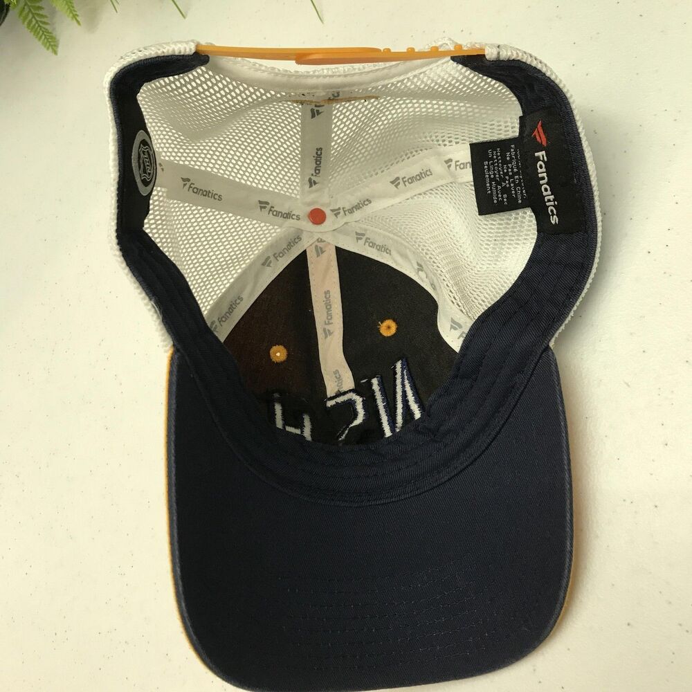 Nashville Predators Hat Cap Snap Back Mens Yellow White NHL Hockey Trucker NSH - Picture 5 of 9